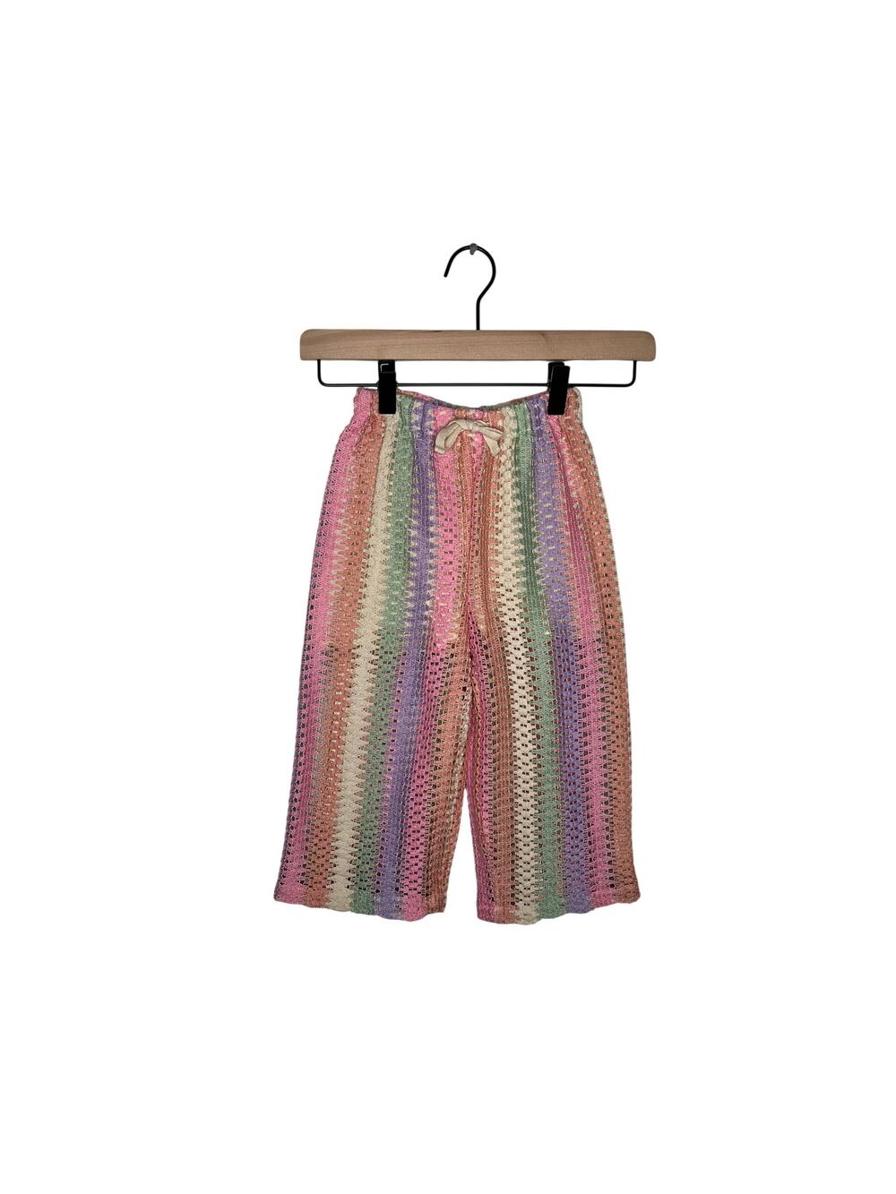 COTTON ON KIDS Striped Crochet Style Pants Pastel Size 4